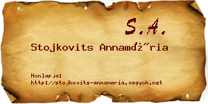 Stojkovits Annamária névjegykártya